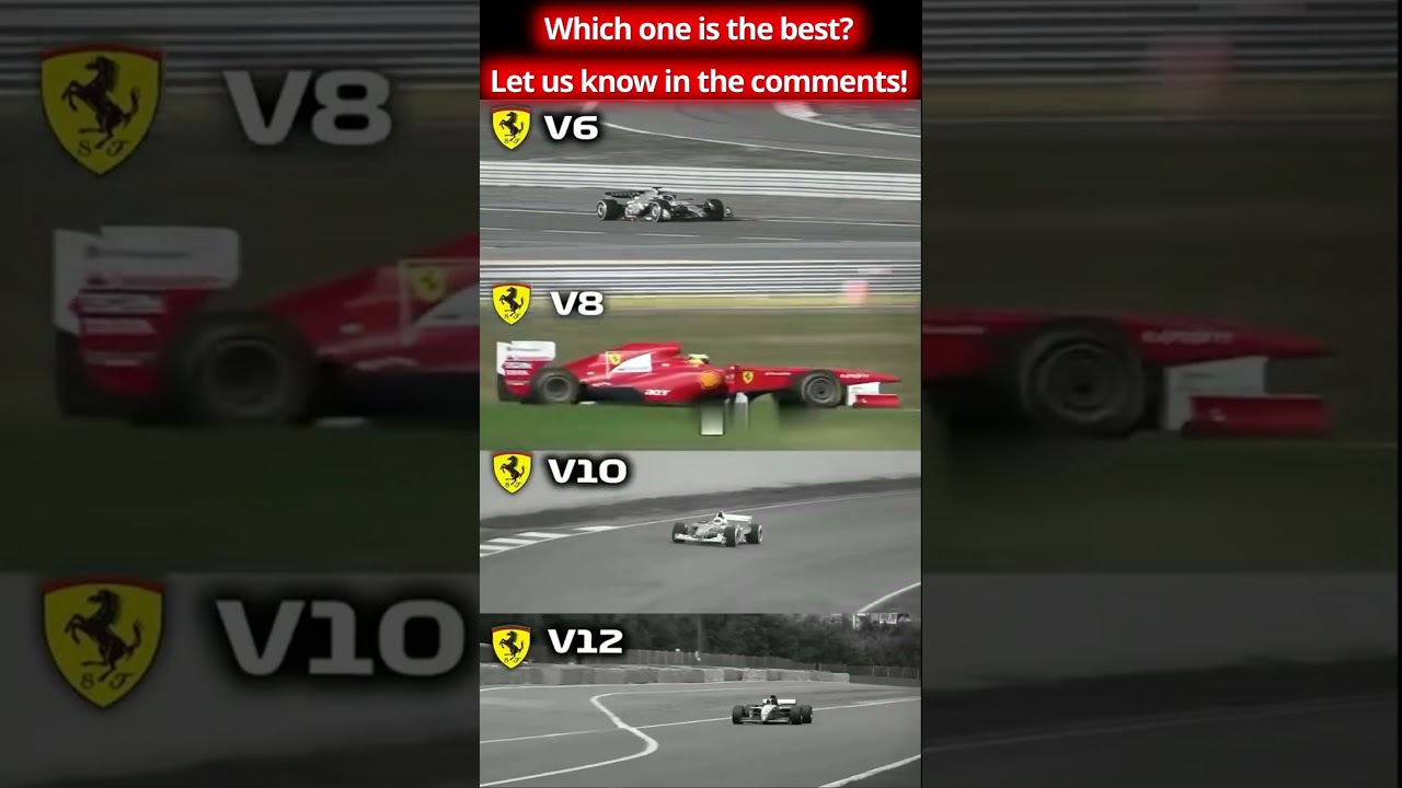 Ferrari F1 Engine Evolution: V6 vs V8 vs V10 vs V12 SOUND COMPARISON! 🔊🔥 