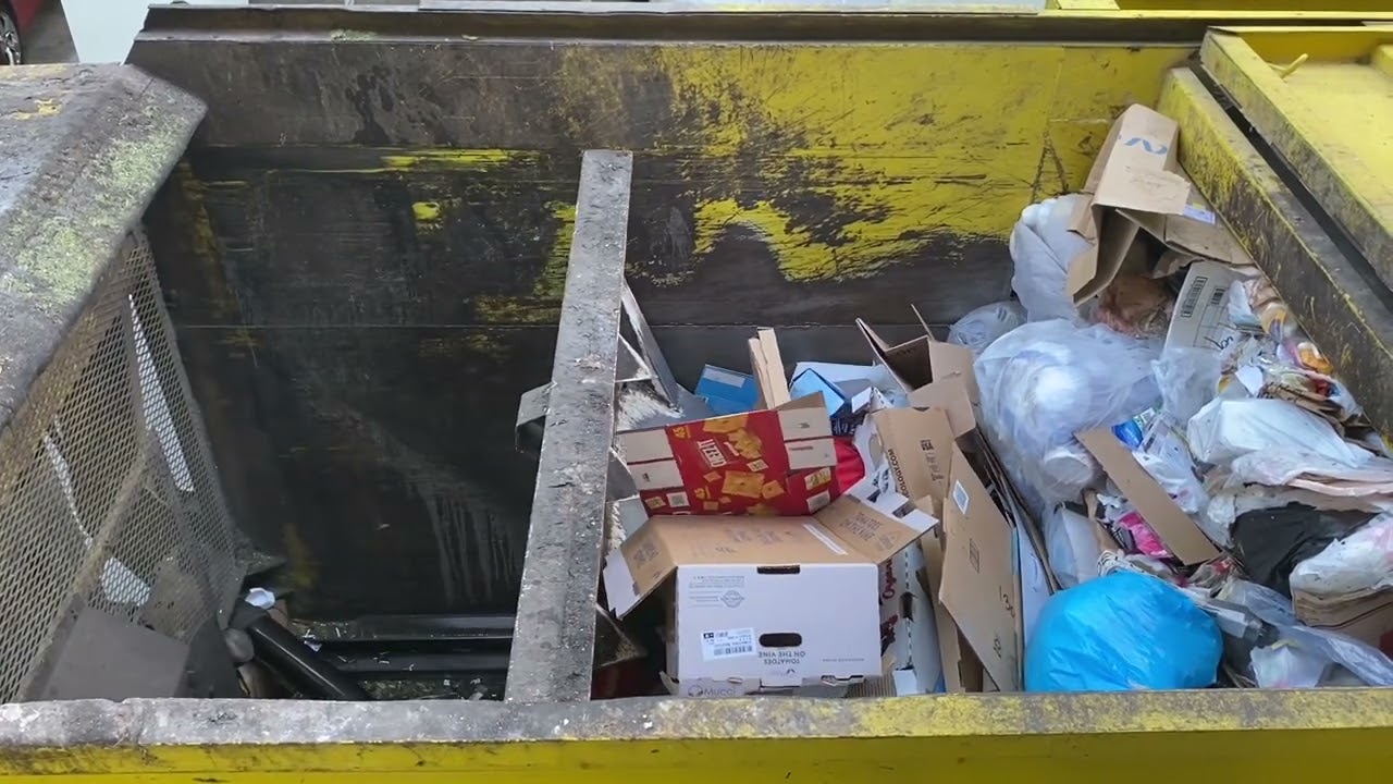Aerial Hopper View of Packed-Out EZ-Pack Hercules Trash Compactor