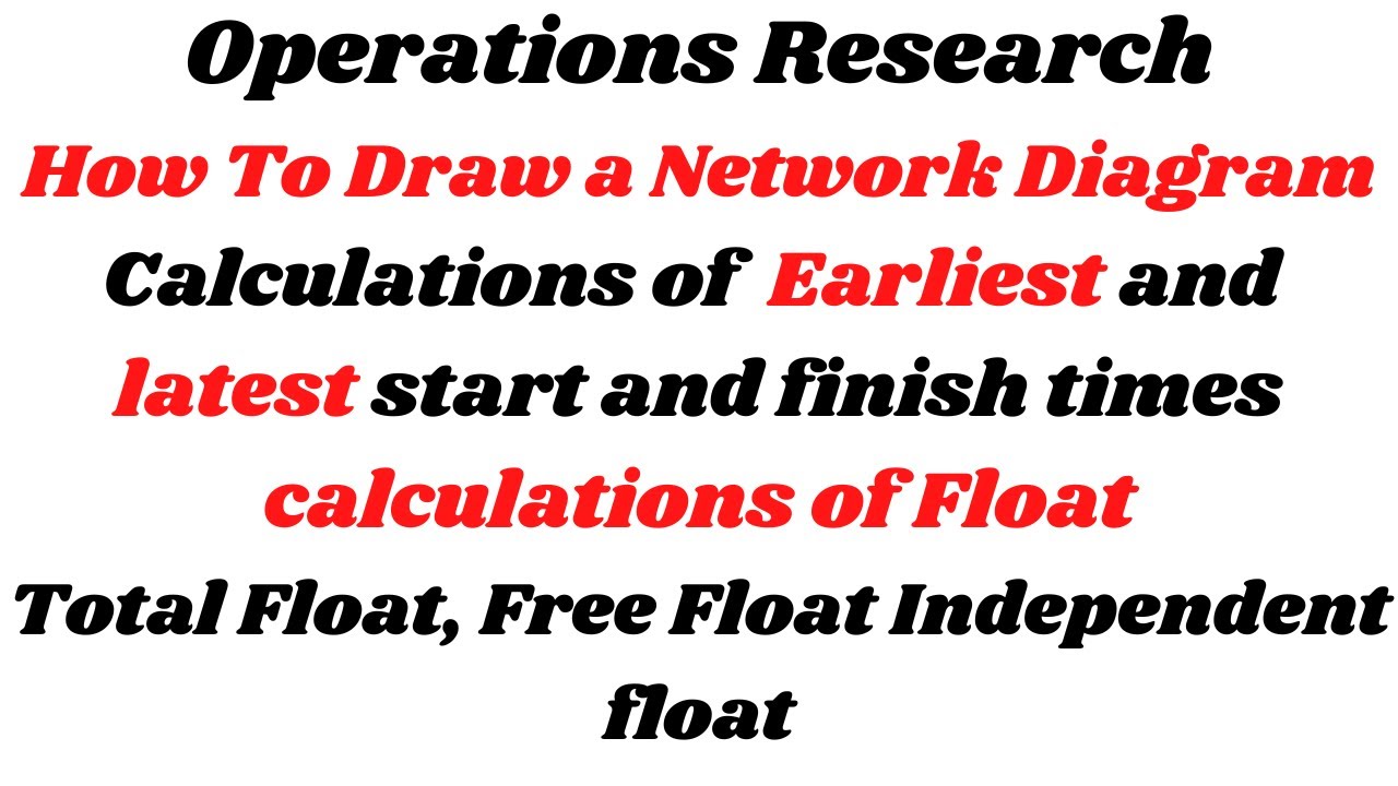 Calculations Of Total float, free float, independent float, Earliest and latest time|OneStepToSucess