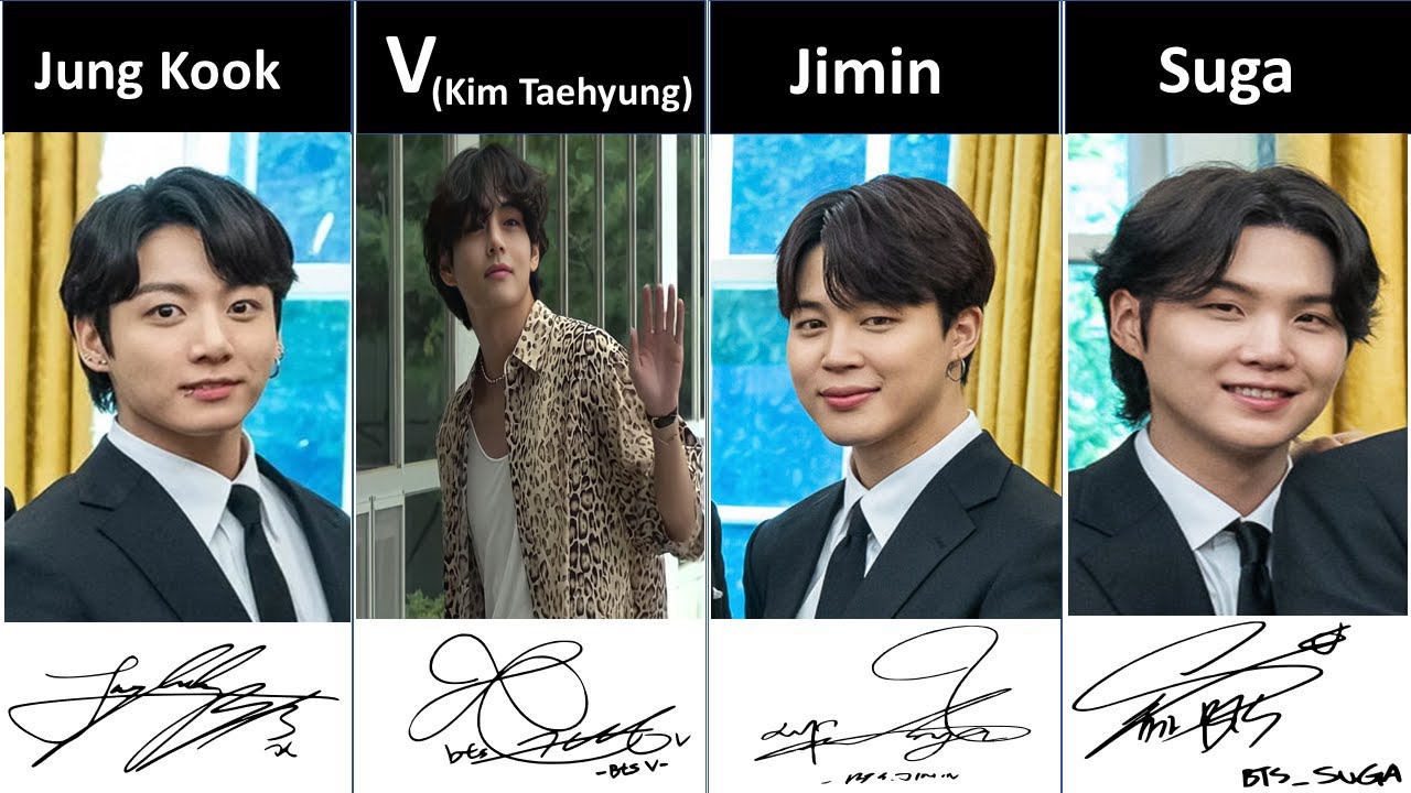 BTS Members Names and Signatures | K-POP BTS