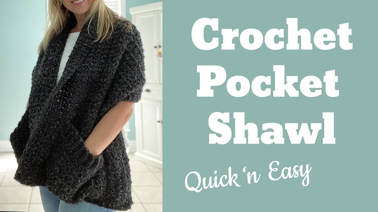 Pocket Shawl For Beginners | Easy Crochet Pocket Shawl | Modern V Stitch Crochet