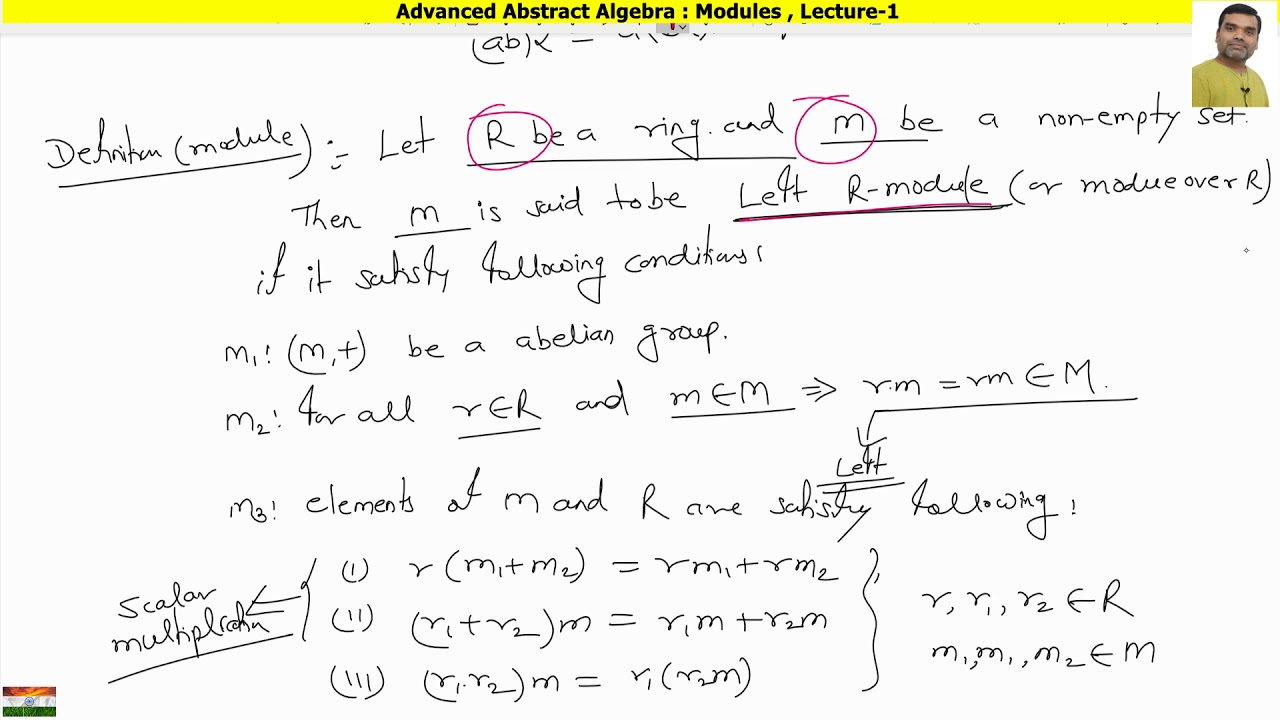 MSc Mathematics II Modern Algebra II Advanced Abstract Algebra II Modules II Lecture-01