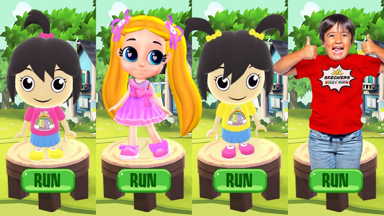 Tag with Ryan's Sisters vs Diana Pet Dash -Ema and Kate All Characters Unlocked Gameplay Mobile