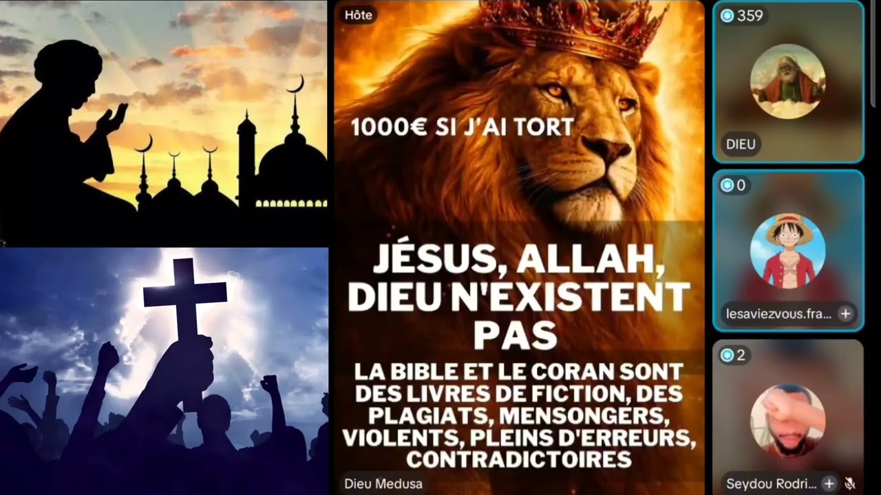 Médusa débat contre musulman et chrétien...