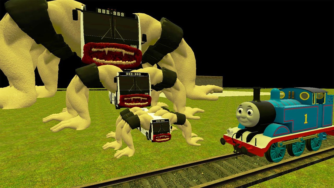 Big & Small Thomas the Tank Engine vs Monster Bus Eater in Garry's Mod