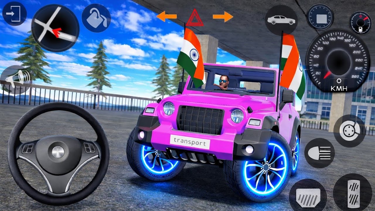 Desi thar full speed test Realistic 😱 driving gameplay !#stunt #thargamer #androidgames 