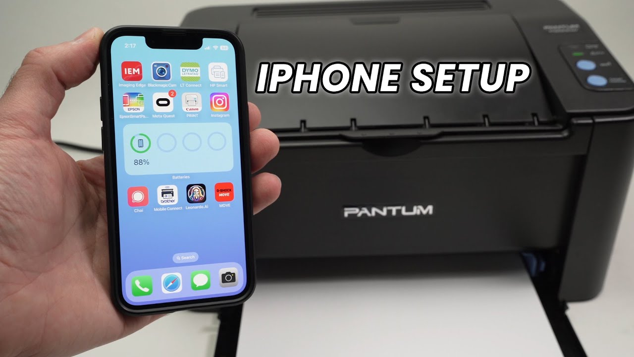 Как настроить iPhone с принтером Pantum P2500W и P2502W
