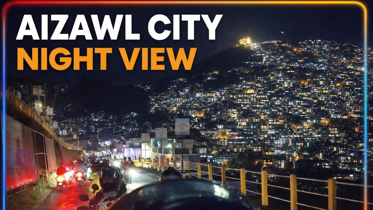 Aizawl City Night Vibes 🌃 | Peaceful Evening Walk Vlog