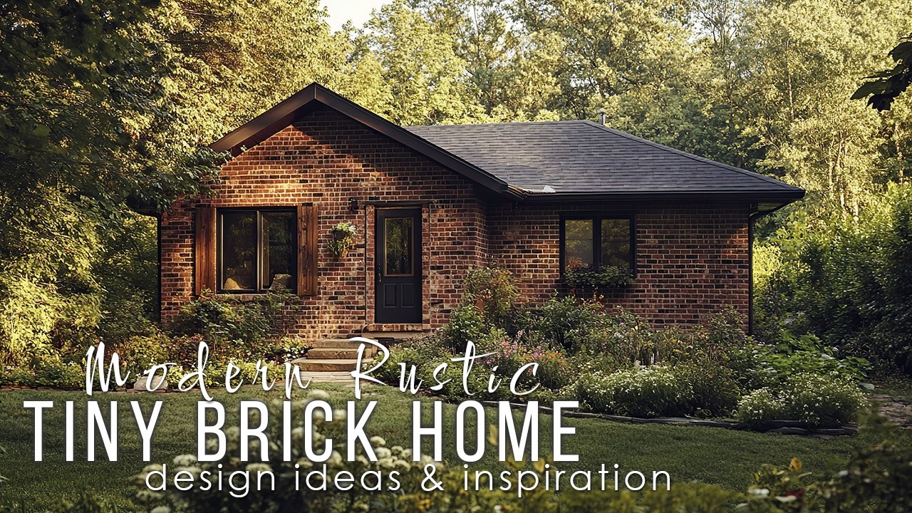 Modern Rustic Charm: Inside a Tiny Brick Home with a Peaceful Backyard View