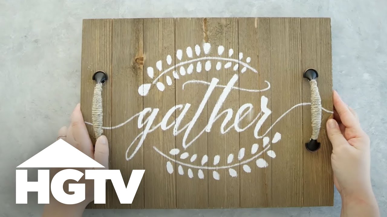 DIY Chalk Transfer Onto Wood | HGTV