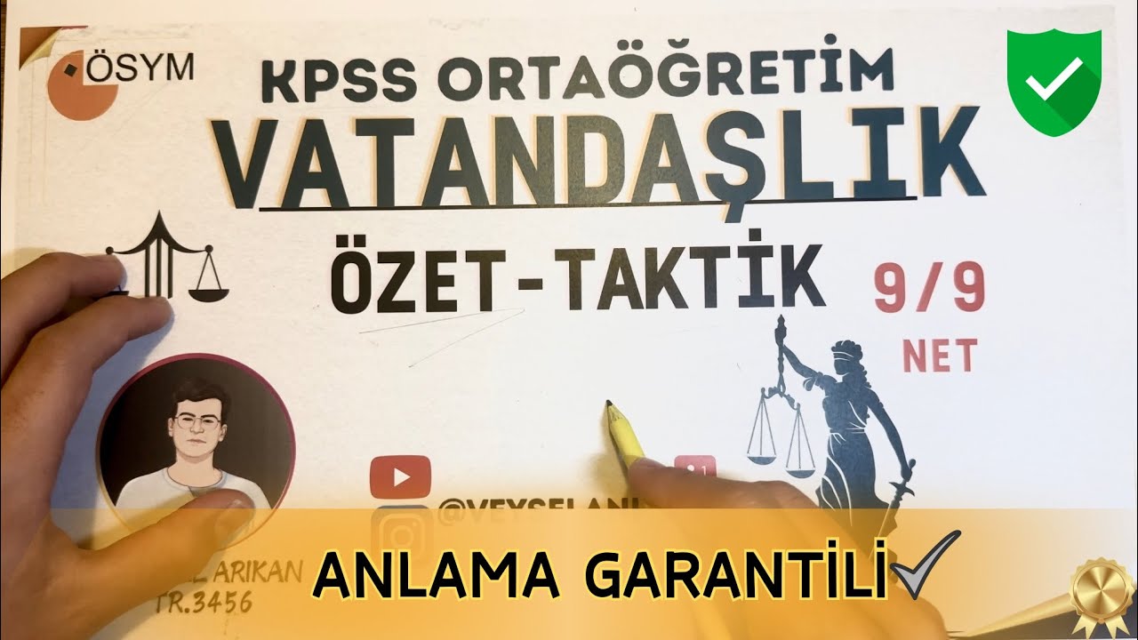KPSS Ortaöğretim Vatandaşlık 20 Dakikada Fulleten Genel Tekrar
