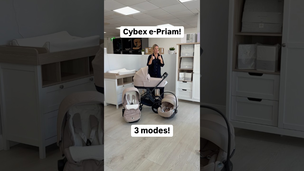 1 premium stroller - 3 essential modes! The Cybex e-Priam adapts effortlessly to every stage.