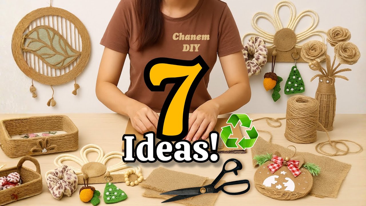 7 DIY с Джутом, Мешковиной и Картоном 🌿 Уютный Ручной Декор