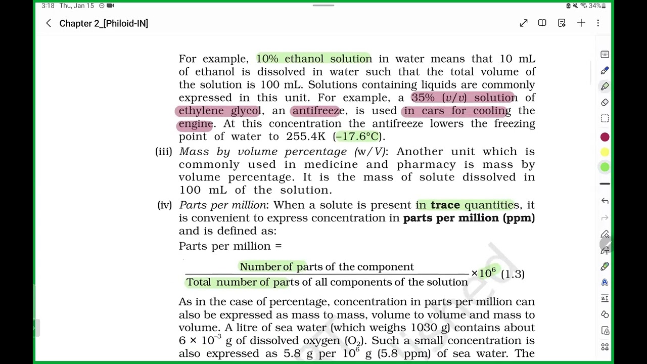 Molarity, molality, mole fraction, solubility, Le chatelier's principle | Dr Deepak Classes ( DDC )