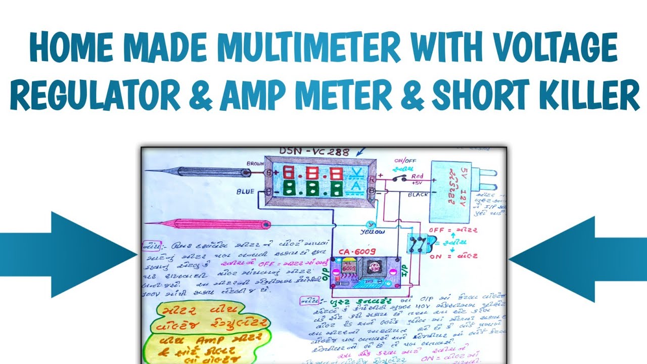 Home Made Multimeter With Voltage Regulator And Amp meter And Short Killer | Multani Electronic