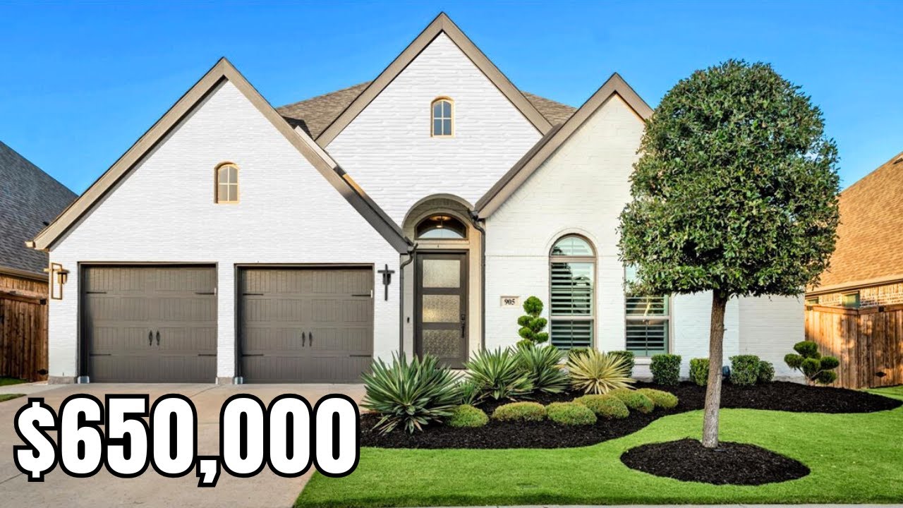 Tour of Modern 1-Story Upgraded Home with Pool & Putting Green in Aubrey, TX!