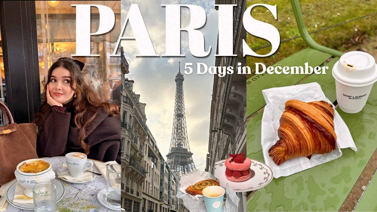 5 Days in Paris 🥐  | Christmas Cafés, Restaurants, Supermarket & Cozy Winter Vibes🇫🇷