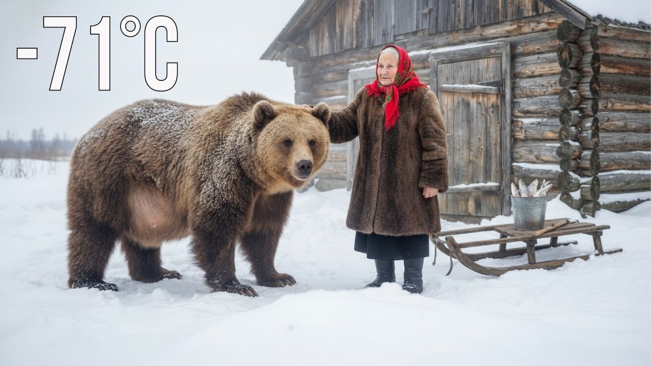 She Raised The Bear as a Cub.The Bear Returned Pregnant to Her Door Years Later in -71°C.