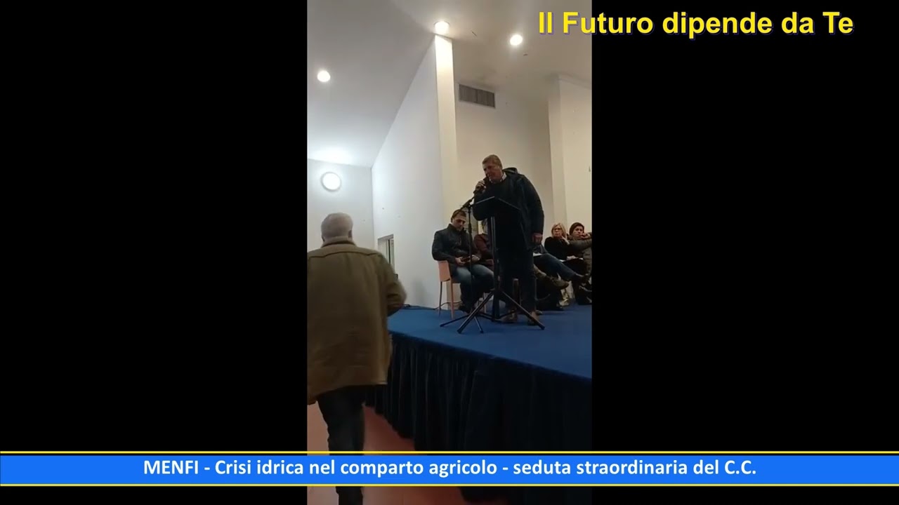 26.01.2026 MENFI - Crisi idrica nel comparto agricolo - seduta aperta del Consiglio comunale