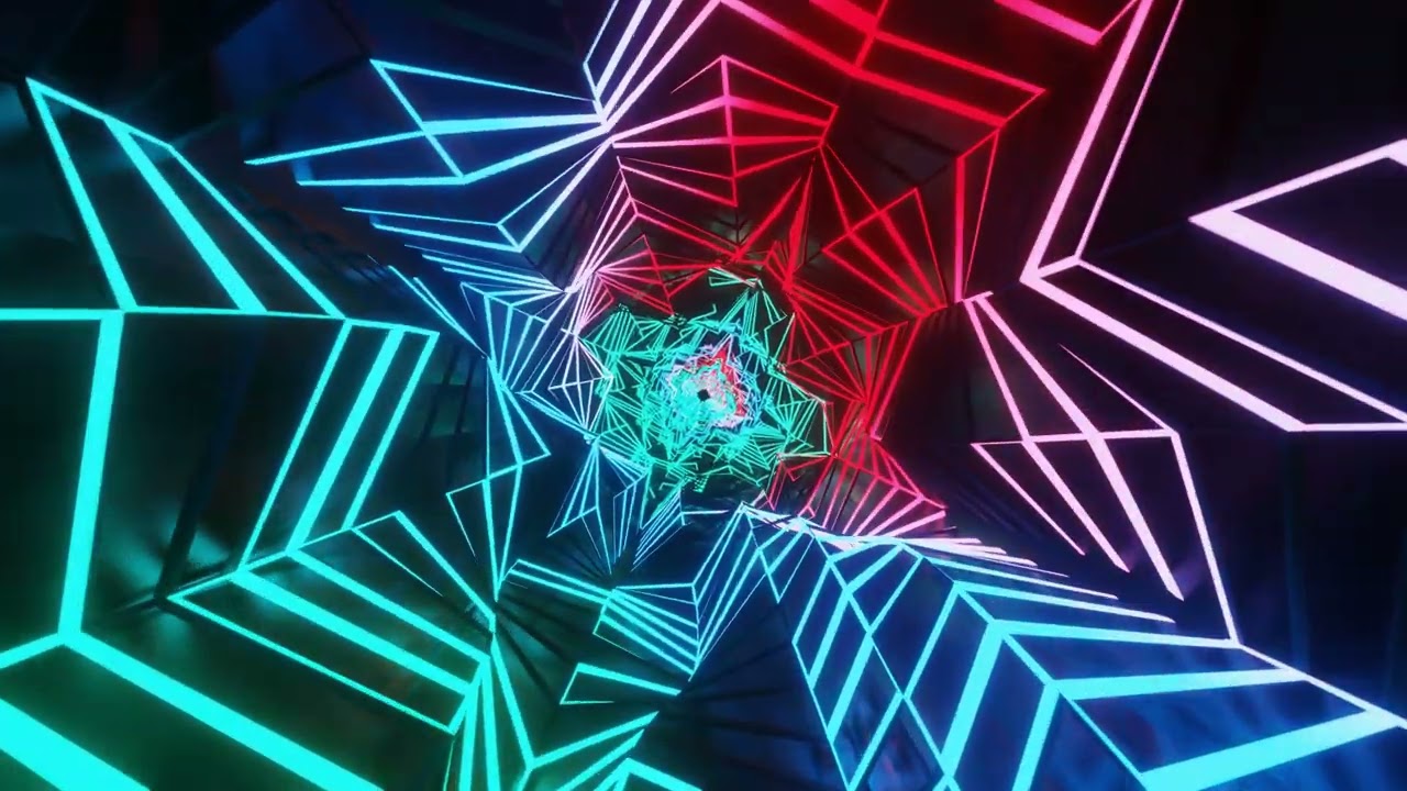 Calming and Inspriring Color Changing VJ LOOP NEON Modern Abstract Background Video 4k for Chill