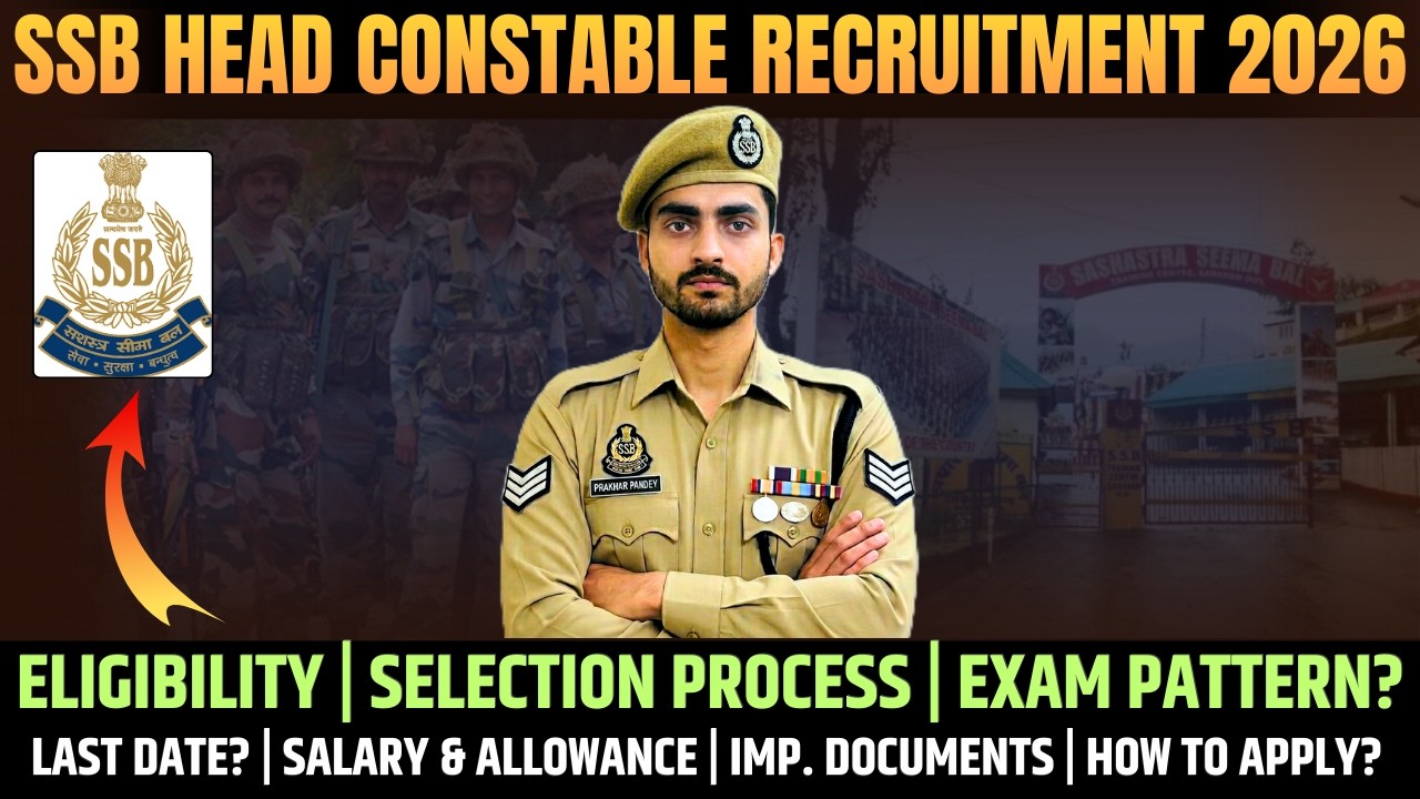 Sashastra Seema Bal SSB Head Constable Recruitment 2026 | Eligibility, Syllabus & Salary Explained