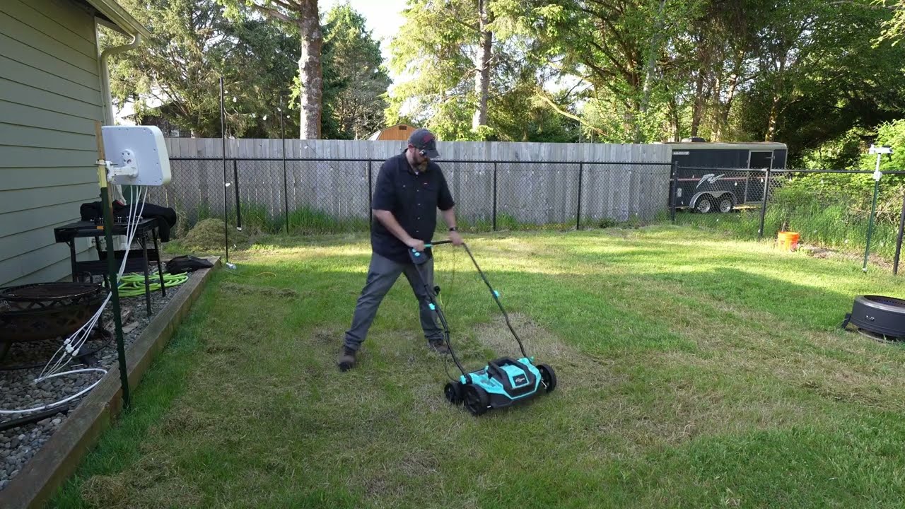 How to dethatch your lawn easy 2 in 1 dethatcher and scarifier