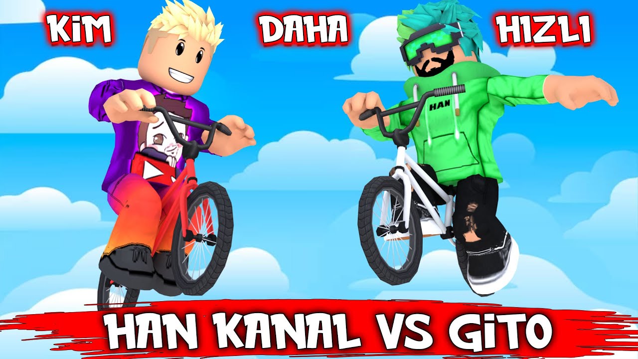 Han Kanal Vs Gito Bisiklet Yarışı | Roblox Obby But You're on a Bike