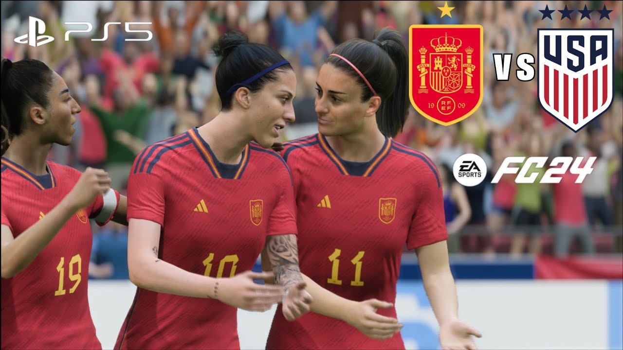 EA FC24 GAMEPLAY | SPAIN VS USWNT | INTERNATIONAL WOMEN'S MATCH