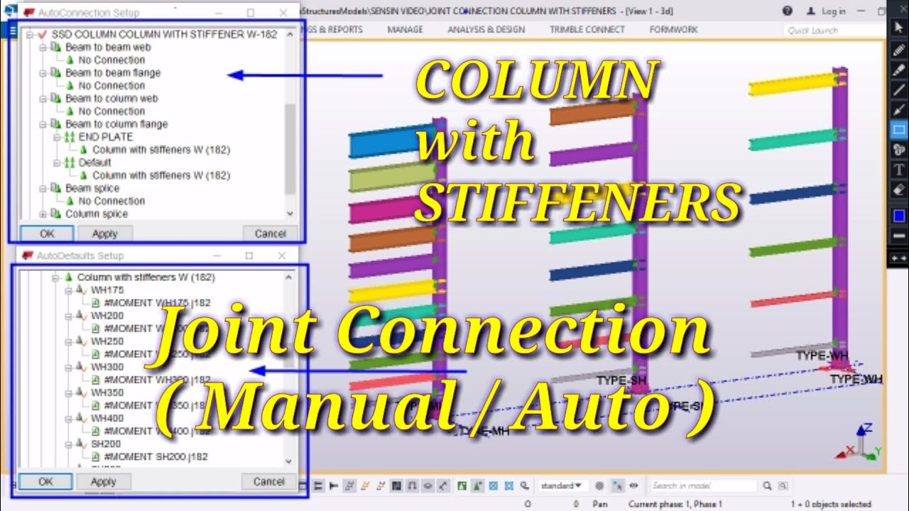 Auto || Manual Joint Connection TEKLA || 004