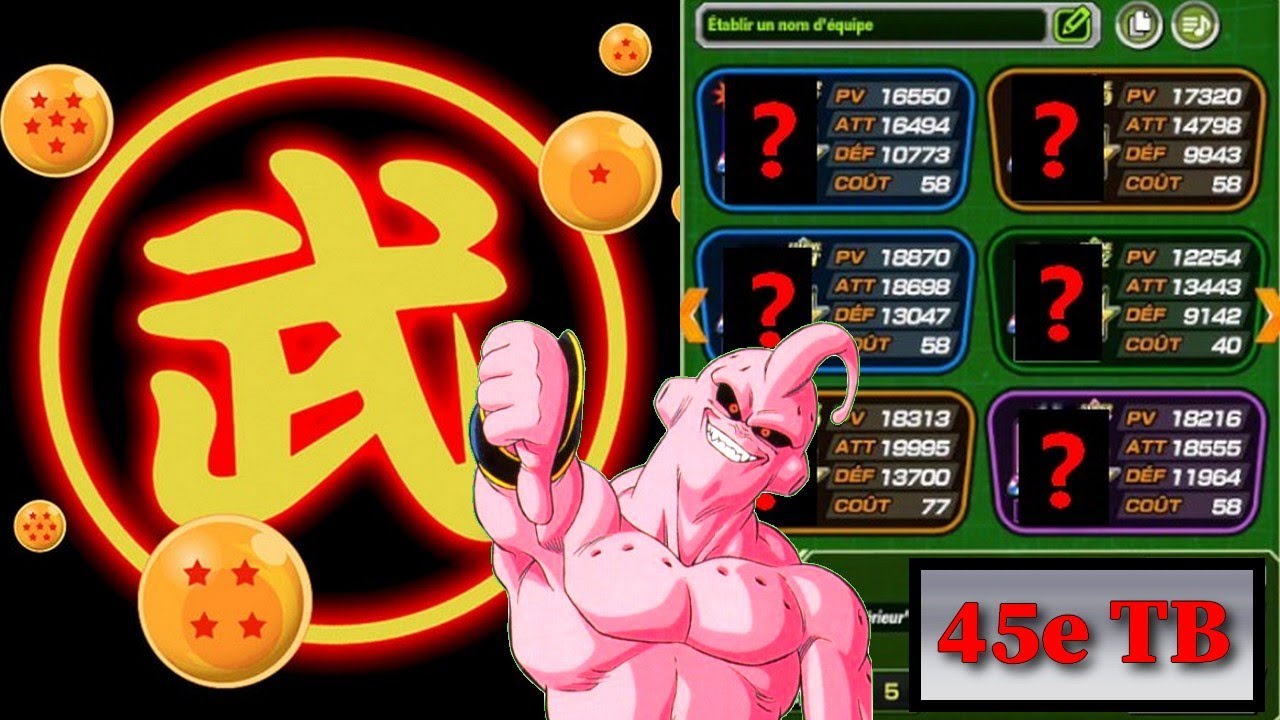 SE PREPARER AU 45 E TOURNOI TENKAICHI BUDOKAI TB : PROPOSITIONS DE TEAMS MODE SECURITE ET RAPIDITE