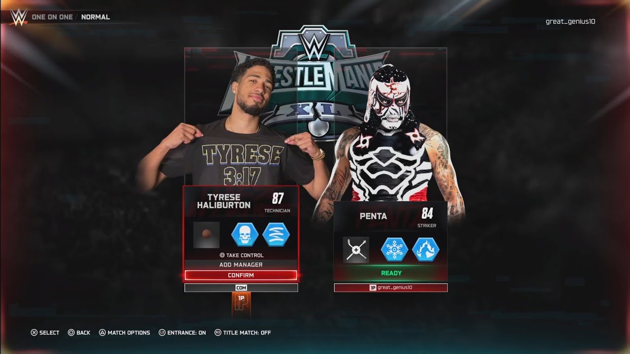 WWE 2K25 - Penta vs Tyrese Haliburton