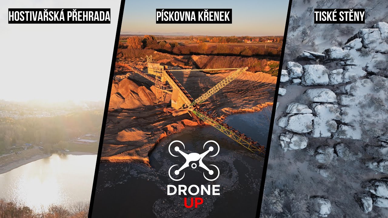 Pískovna Křenek, Hostivařská přehrada, Tiské stěny | Drone Up 2