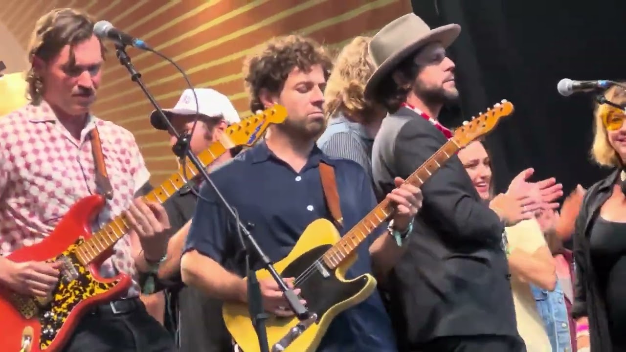 Conan O'Brien singing at Newport Folk festival
