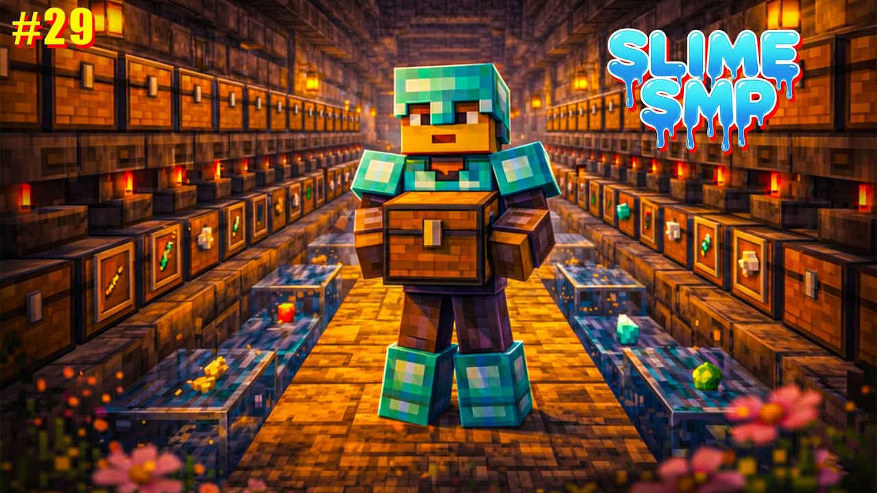 Built an Item Sorting System ⚙️ | Slime SMP #29