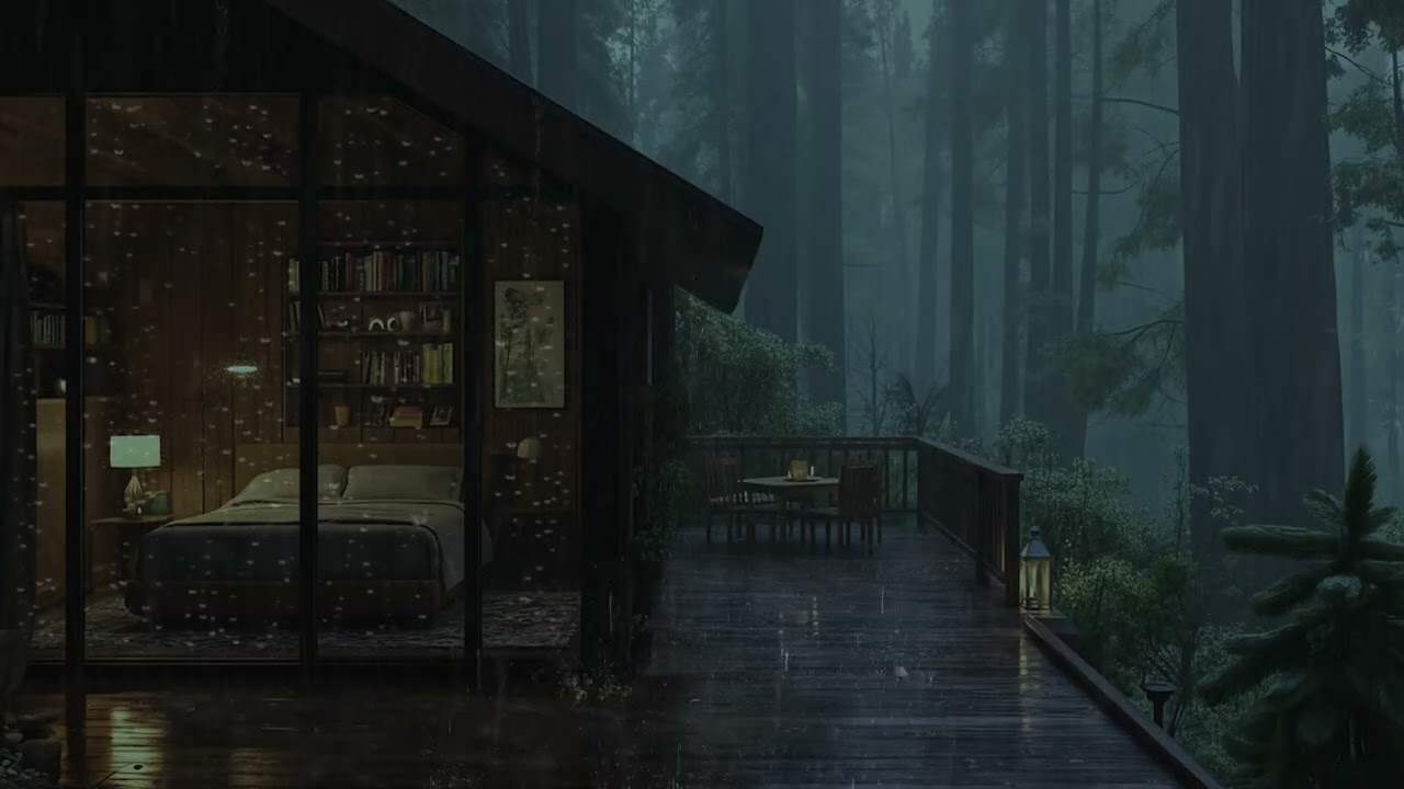 Relaxing Forest Rain at Night for Sleep | Calm Rain Sounds to Reduce Stress and Fall Asleep Fast