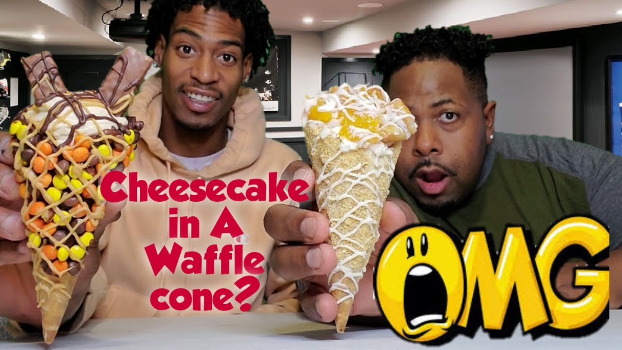 Cheesecake Stuffed Waffle Cone Review | Thats Tracy Cooking