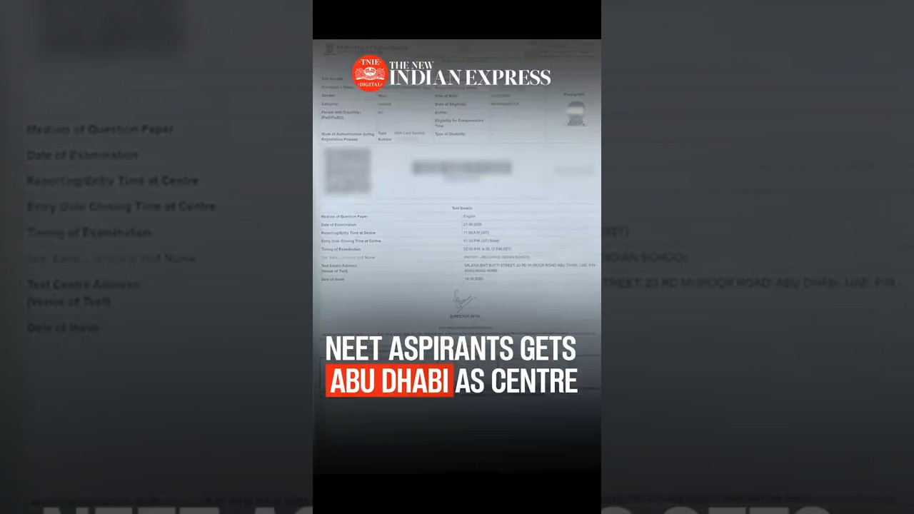 NEET aspirant gets Abu Dhabi as centre day before re-exam