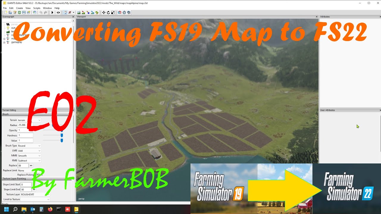 Converting FS19 Map to FS22 using a better way! E02