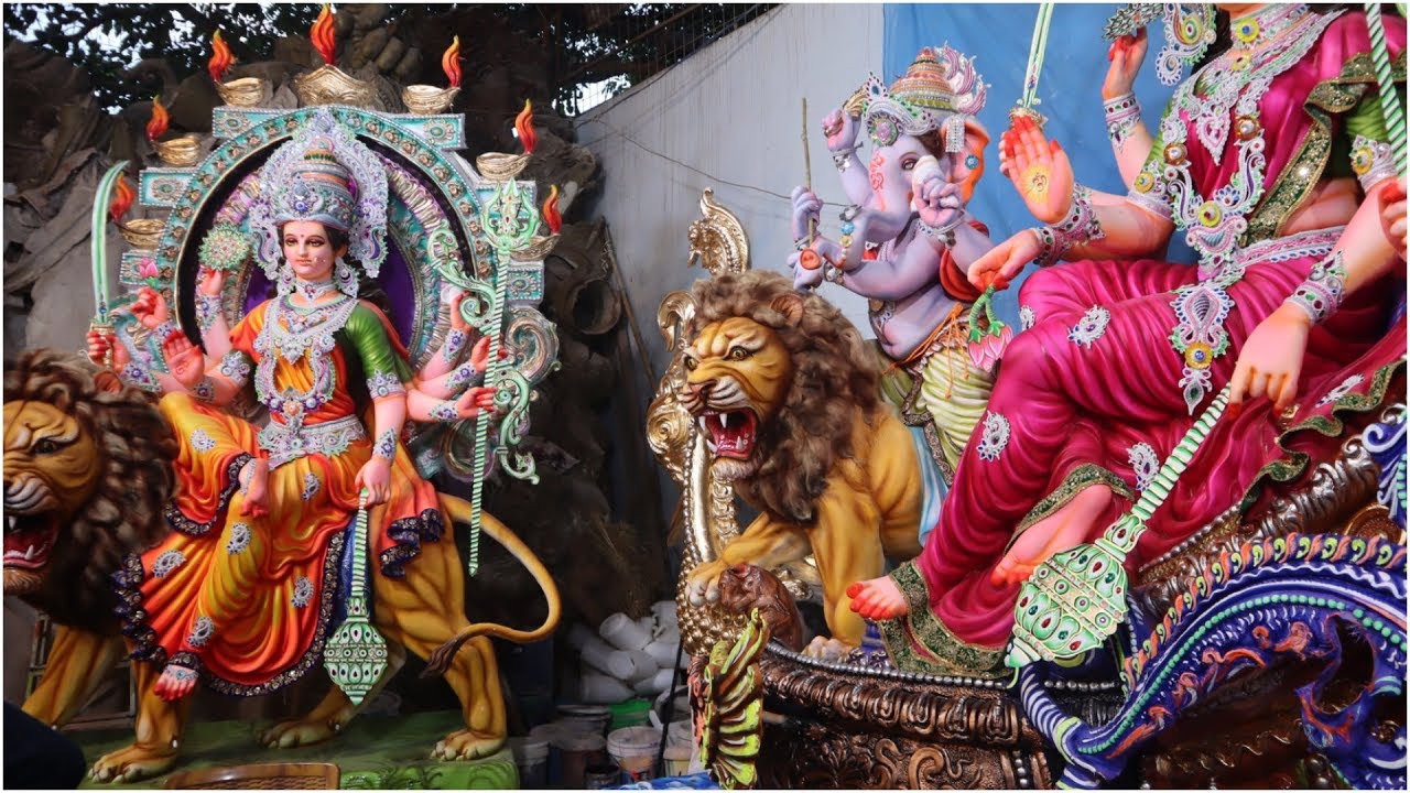 durga idol after painting 2018 | durga Idol | Beautiful Durga Idol | Beautiful Durga idol