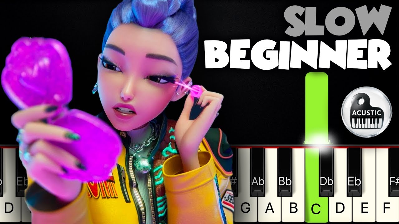 How It's Done - KPop Demon Hunters | SLOW BEGINNER PIANO TUTORIAL + SHEET MUSIC by Betacustic