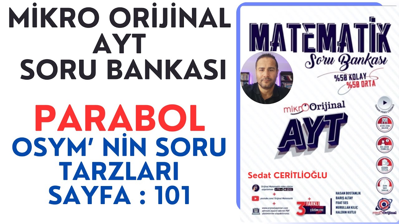PARABOL | MİKRO AYT SORU BANKASI SYF: 101 | #orijinalmatematik #mikroorijinal #yks2024 #ayt