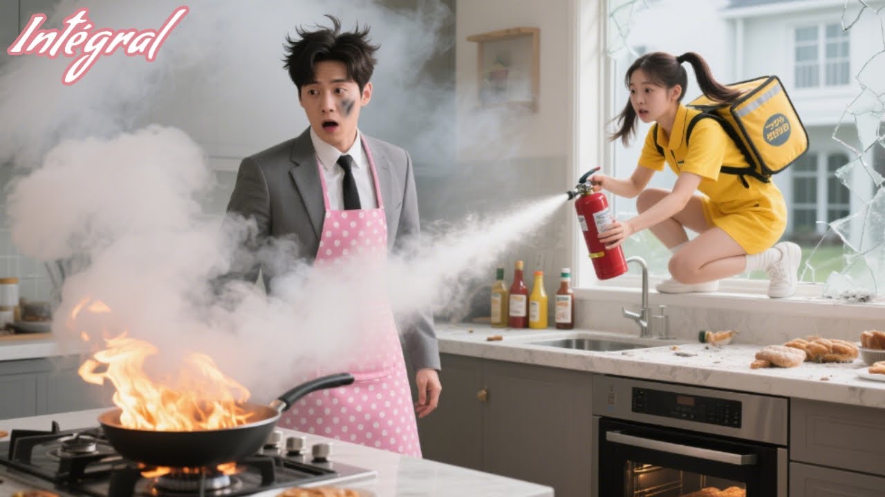 Le PDG tente de cuisiner, frôle l'explosion ! Une livreuse brise la vitre et le sauve : amour naît !