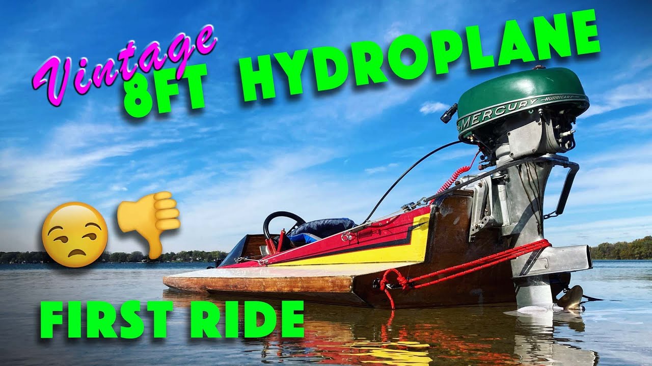 50mph with 10hp!  8' Mini Hydroplane Project: DISASTER First On Water Testing 😒👎