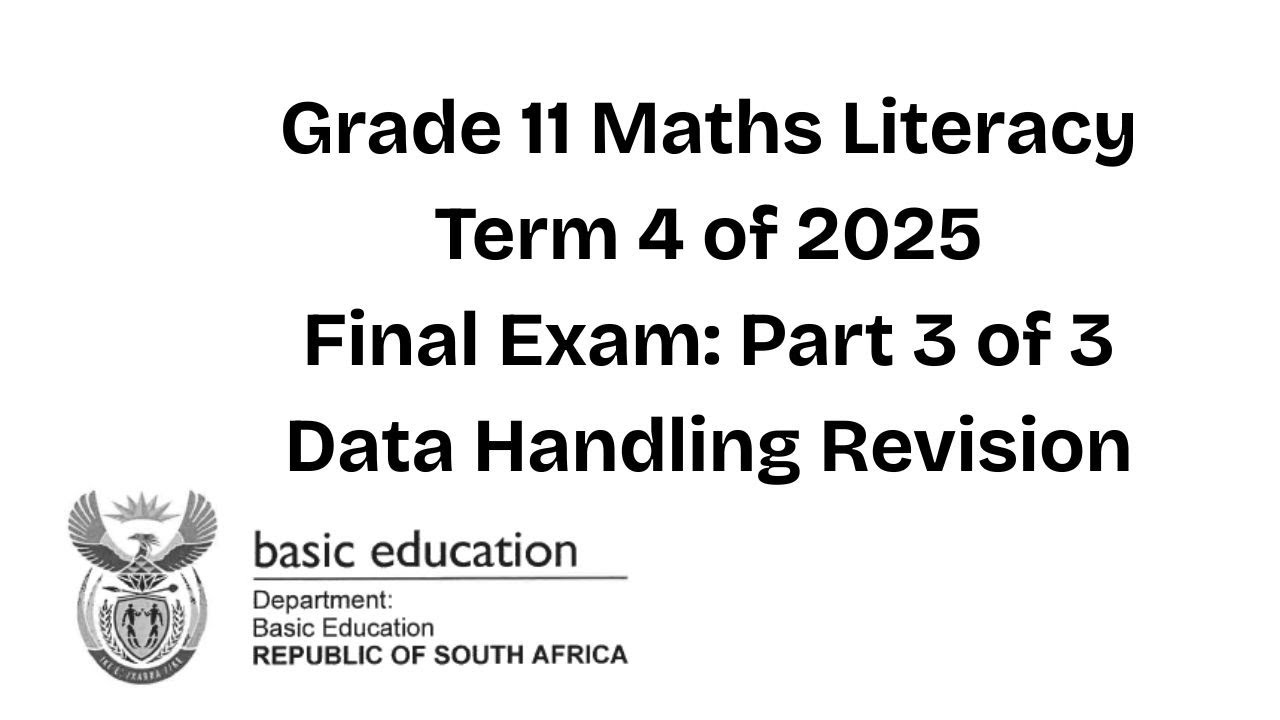 Grade 11 Maths Literacy | Final Exam: Part 3 of 3 | Data Handling Revision | Term 4 of 2025