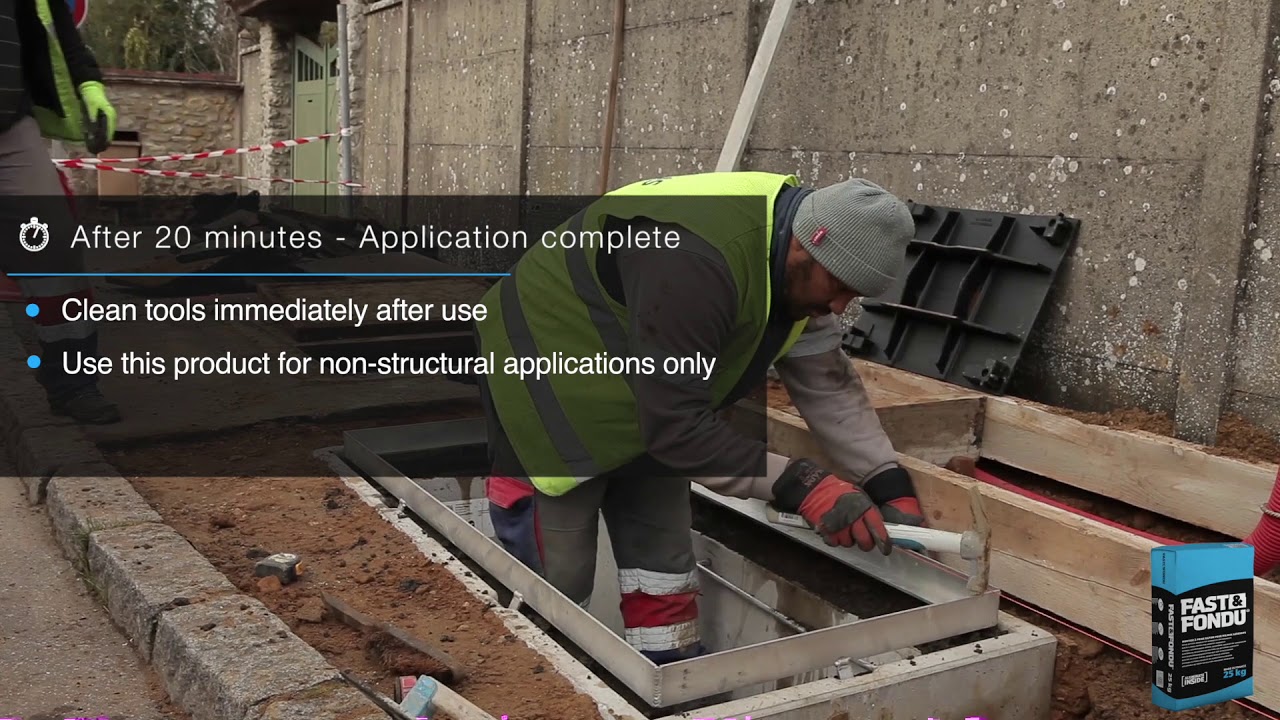 FAST&FONDU® - Application: Road Works Sealing Cable Pits