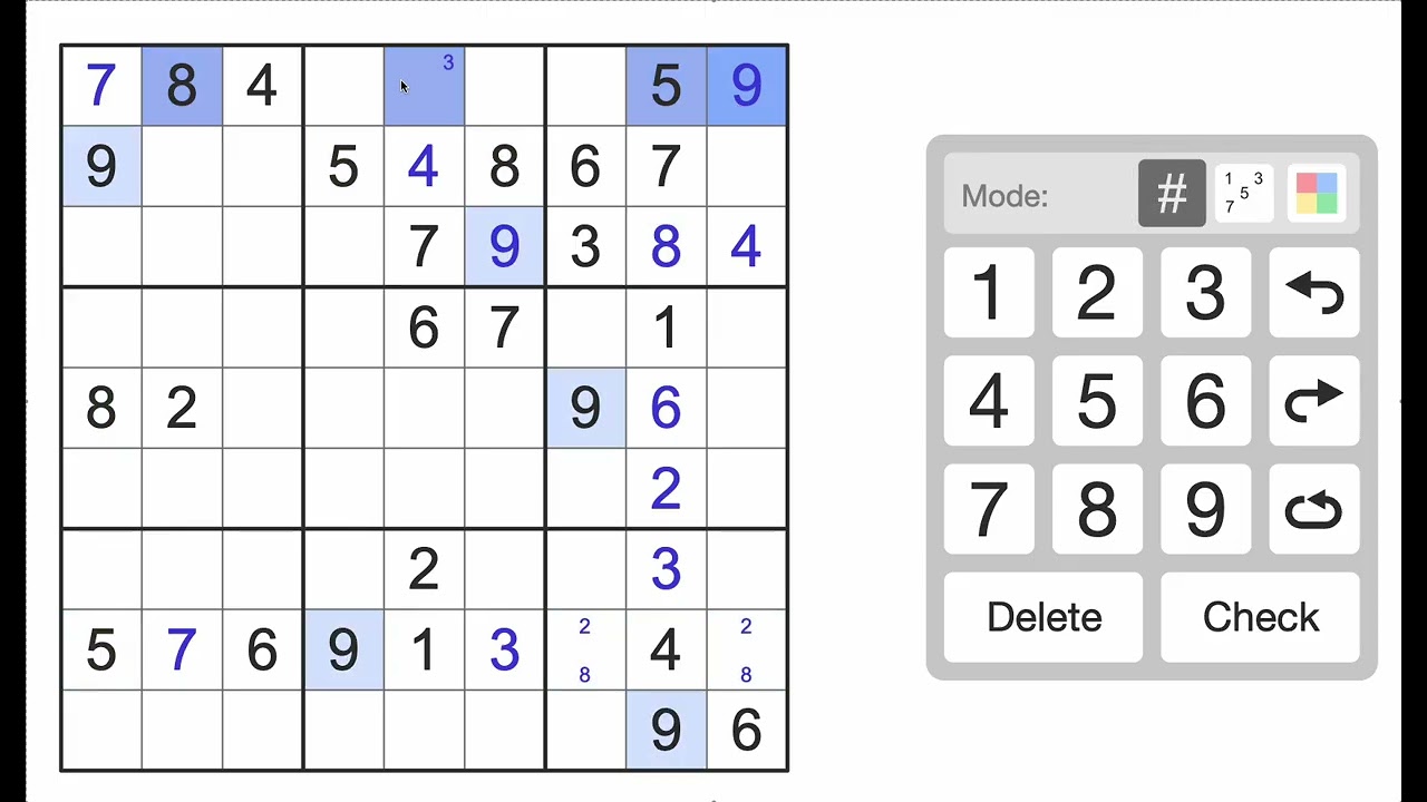 New York Times Sudoku Medium Solution for September 10, 2025