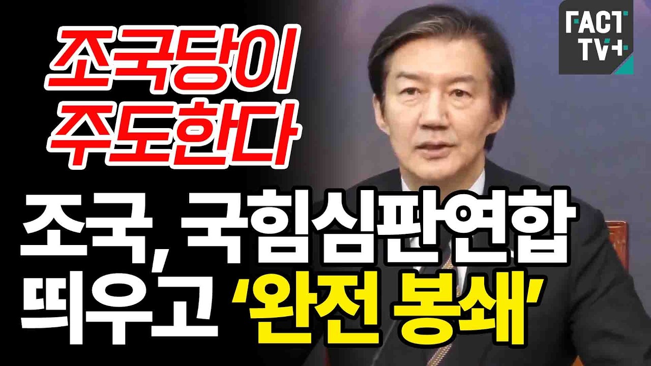 “조국당이 주도한다”...조국, 국힘심판연합 띄우고 ‘완전 봉쇄’