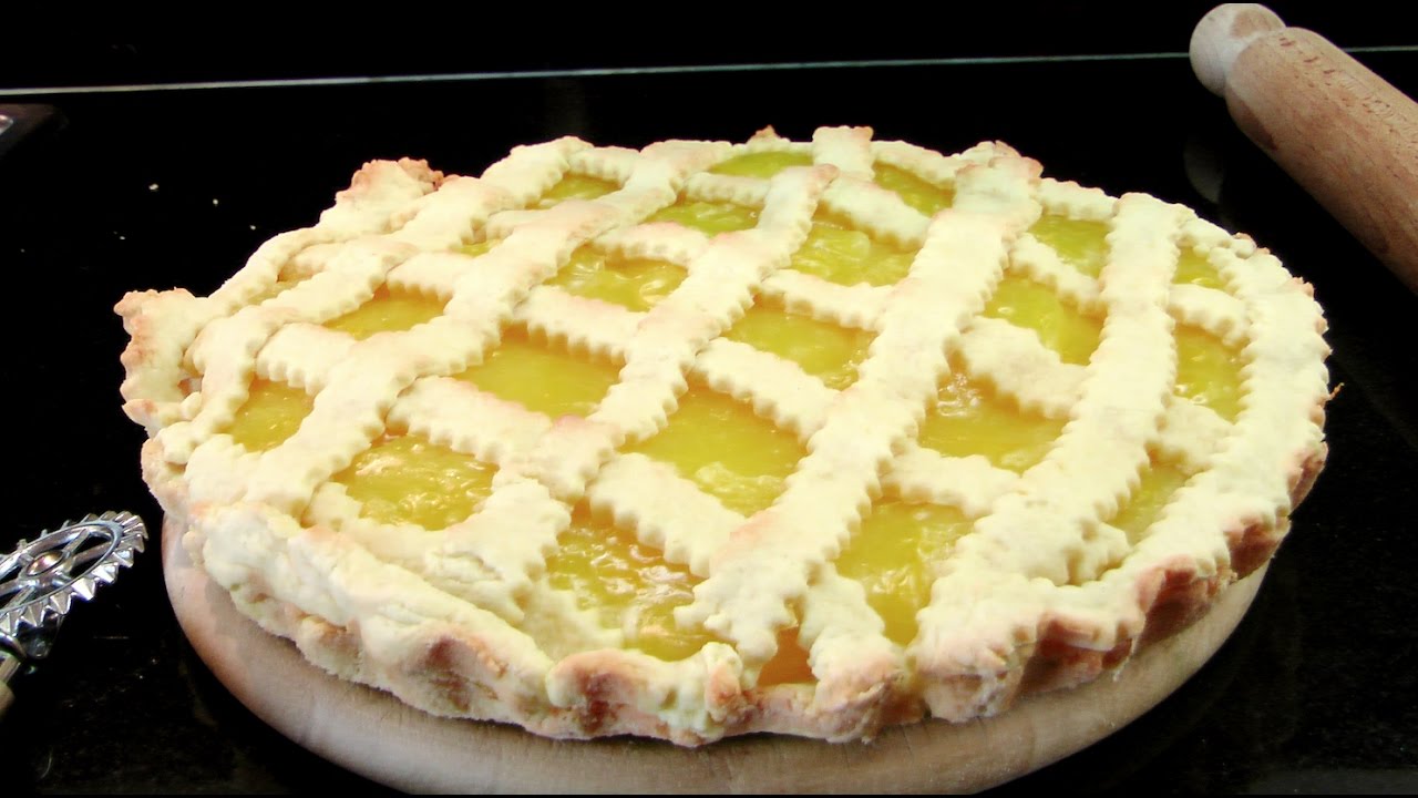 PASTA FROLA con CREMA al  LIMON FACILISIMA. Crostata al limone.Tart With Lemon Cream