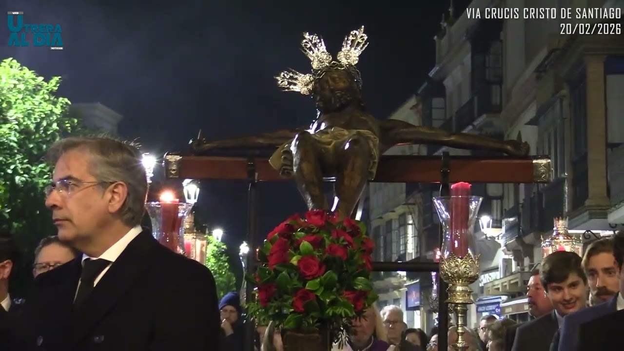 Piadoso Via Crucis del Cristo de Santiago el primer viernes de cuaresma en Utrera