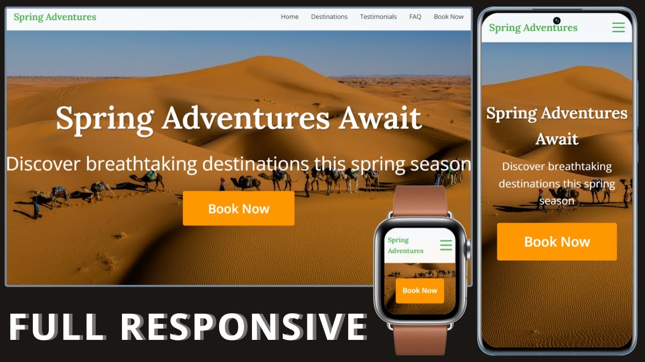 Créez un site web de tourisme – Tutoriel HTML, CSS, JS pour débutants